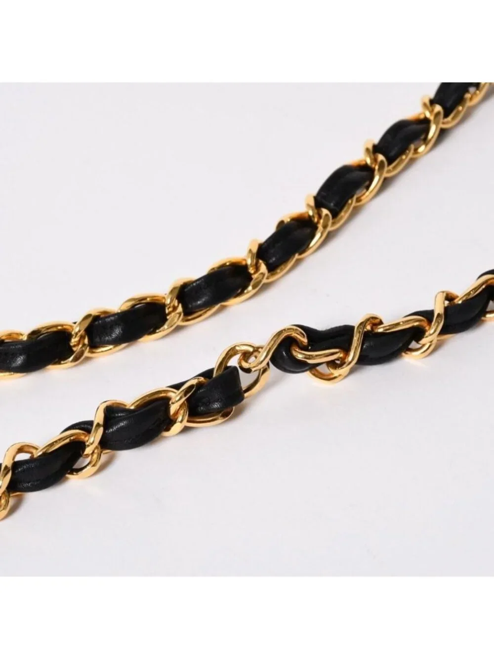 Chanel S Flap Chain Shoulder Bag CC Logo Lambskin Black Gold